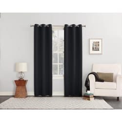 Sun Zero Norwich Black Blackout Curtains 80 in. W