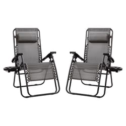 Flash Furniture Black Steel Frame Zero Gravity Lounge Chair