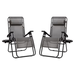 Flash Furniture Black Steel Frame Zero Gravity Lounge Chair