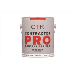 C+K Contractor Pro Flat Tint Base Ultra White Base Paint Interior 1 gal