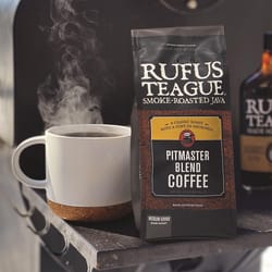 Rufus Teague Smoke Roasted Coffee Smoke-Roasted - Pitmaster Blend Ground Coffee 1 pk