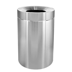 Alpine Industries 35 in. H X 24 in. W X 24 in. L Commercial Waste Receptacle 50 gal Silver