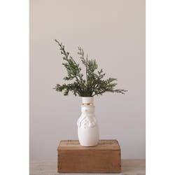 Creative Co-Op White Snowman Indoor Christmas Decor 8 in.