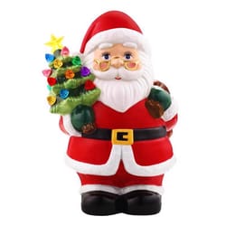 Mr. Christmas LED Ceramic Santa Claus with Tree Table Decor 9.25 in.