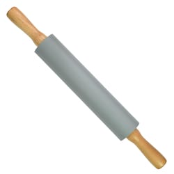 R&M International 17 in. L X 2 in. D Silicone Rolling Pin Gray