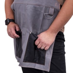 Oklahoma Joe's Canvas/Leather Black/Gray Grill Apron 1 pc