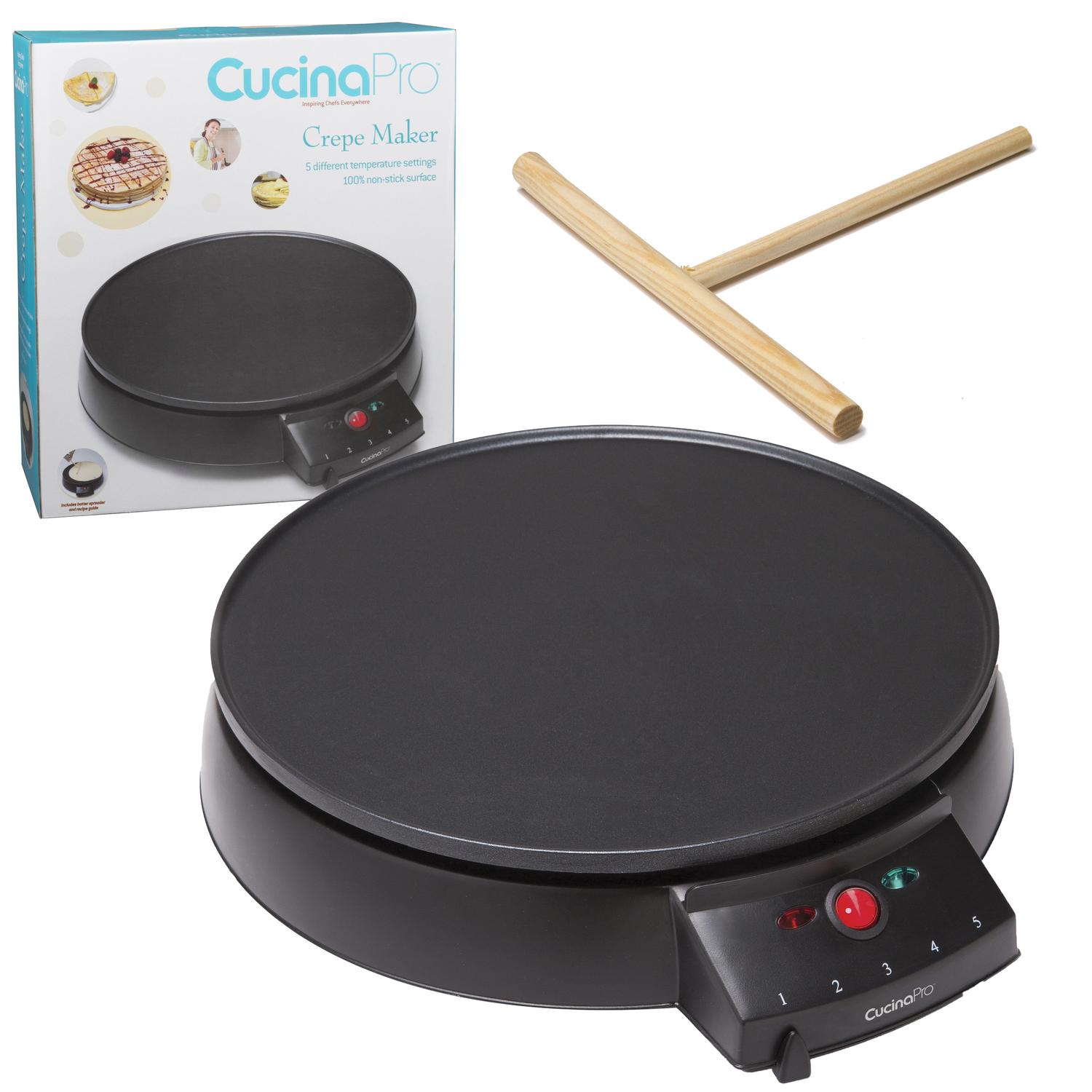 CucinaPro Black Stainless Steel Crepe Maker Sansujyuku sansujyuku.com