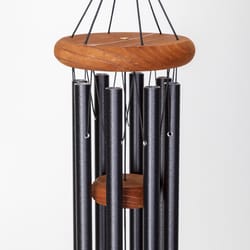 Wind River Festival Black Aluminum/Wood 30 in. Wind Chime