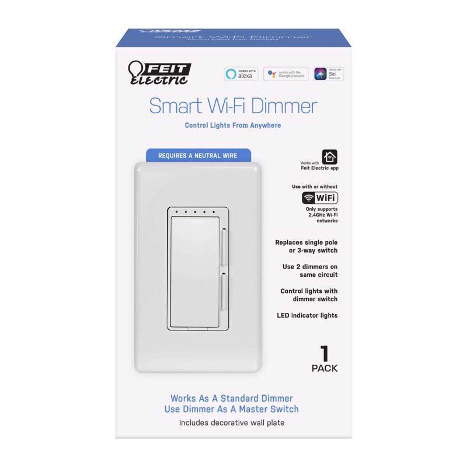 Feit Smart Home White 150 W Smart Dimmer Switch 1 pk Ace Hardware