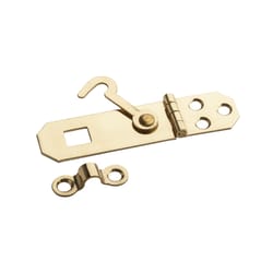 National Hardware Solid Brass 2-3/4 in. L Hasp w/Hook 1 pk