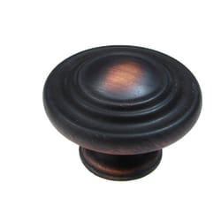 Richelieu Traditional Round Cabinet Knob 1-11/32 in. D 1-1/32 in. Brushed Oil Rubbed Bronze 1 pk