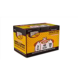 Ruffies Pro 42 gal Contractor Bags Wing Ties 20 pk