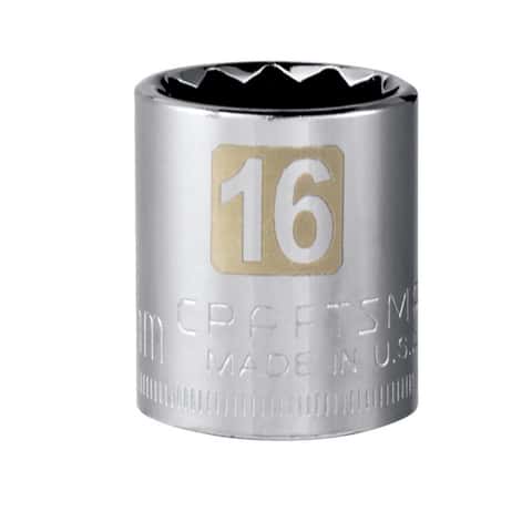 Craftsman 16 mm Metric 12 Point Standard Socket - 3/8 in. Drive