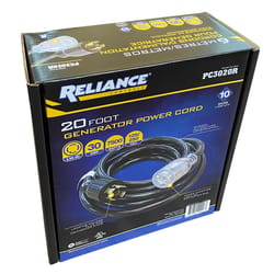 Reliance Controls 10/4 250 V 20 ft. L Generator Cord