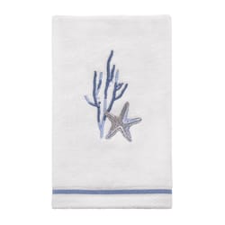 Avanti Linens Abstract Coastal White Cotton Fingertip Towel 1 pc