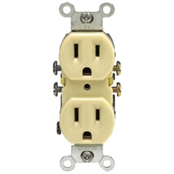 Leviton 15 amps 125 V Duplex Ivory Outlet 5-15R 1 pk