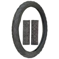 Custom Accessories Custom Grip Gray Super Soft Steering Wheel Cover For Universal 3 pk