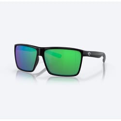 Costa Rincon Unisex Black Frame Green Lens Polarized Sunglasses