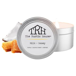 The Rustic House Silver Honey/Milk Scent Travel Candle 4 oz
