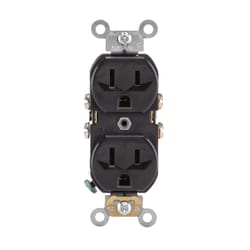 Leviton 15 amps 125 V Duplex Black Outlet 5-15R 1 pk