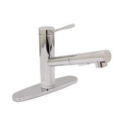 Huntington Brass Euro One Handle Chrome Pull-Out Kitchen Faucet