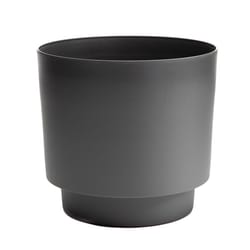 Bloem Hopson 5 in. H X 6 in. W X 6 in. D Plastic Planter Charcoal Gray