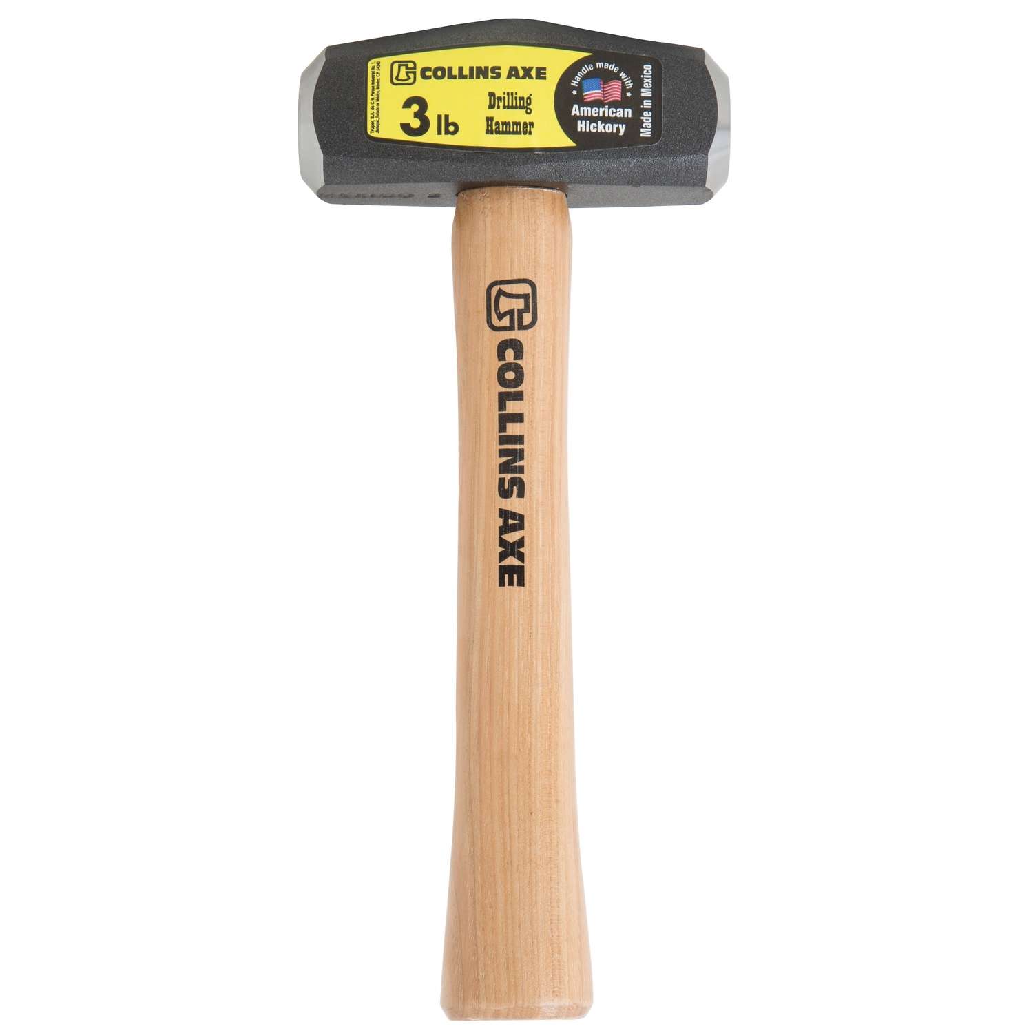 Collins 3 lb. Steel Drilling Hammer 10 in. Hickory Handle Ace Hardware