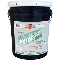 Richard's Paint Painter's Pride Flat Black Water-Based Quick Dry Paint Interior 5 gal