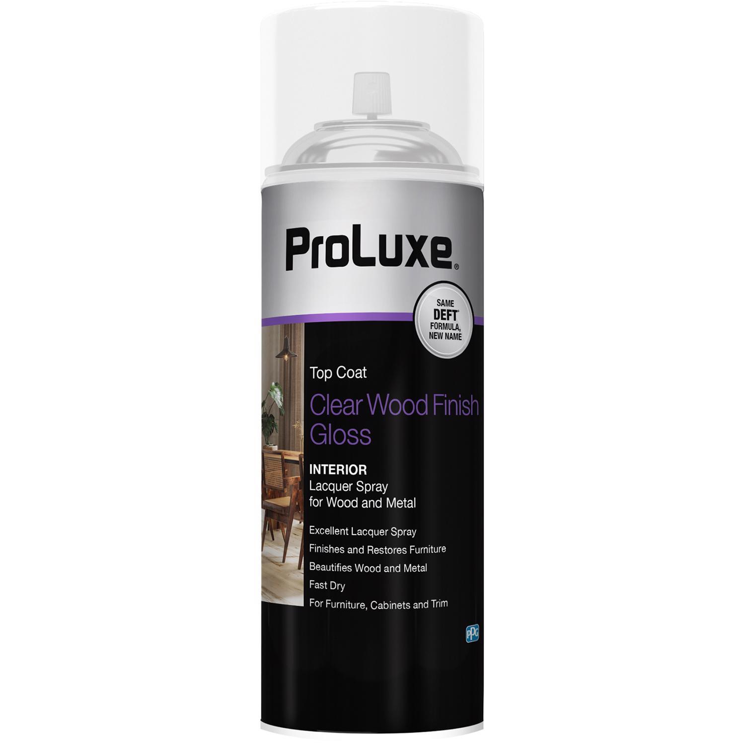 Proluxe Gloss Clear OilBased Wood Finish Lacquer Spray 12.25 oz Mfr
