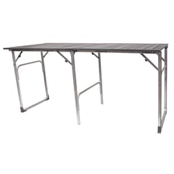 GCI Outdoor Slim-Fold Cook Station Black Rectangular Aluminum Folding Patio Table