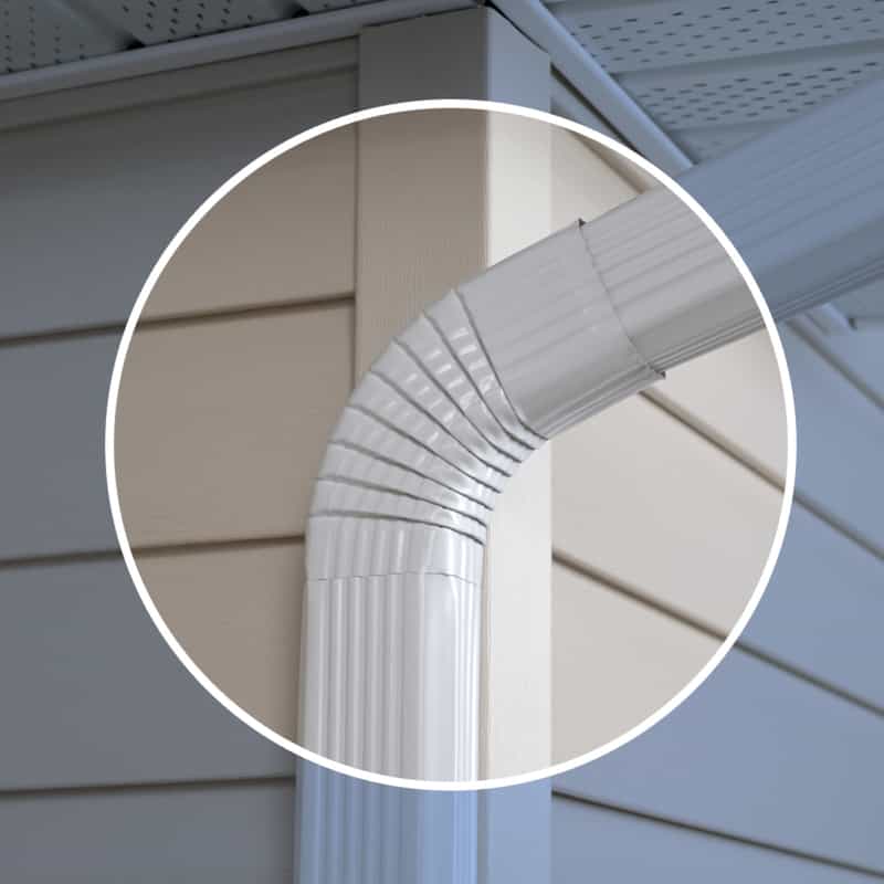 Amerimax 3 in. H x 5.25 in. W x 12 in. L White Aluminum B Gutter Elbow