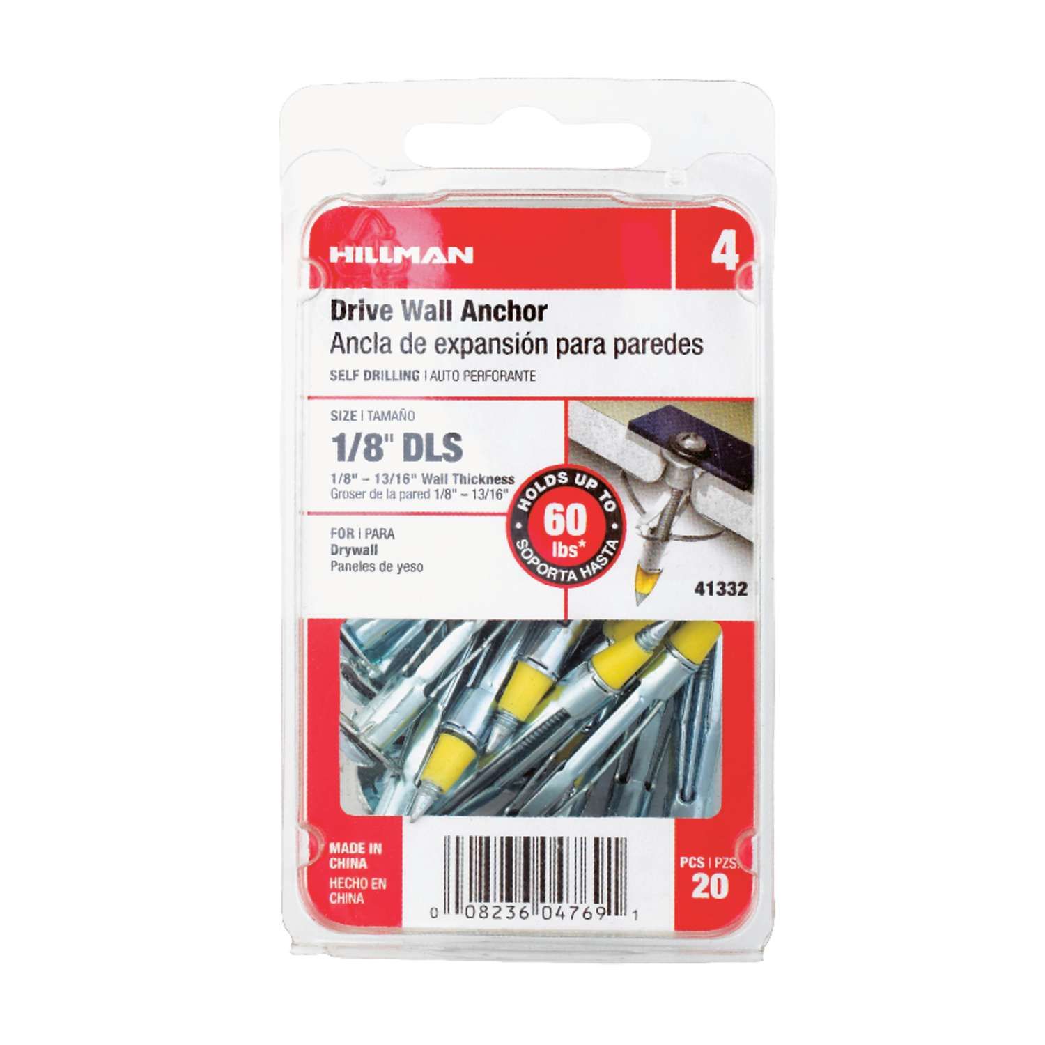 Hillman 1/8 in. D X 1/8 LS MultiGrip Range in. L Metal Pan Head Drive