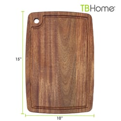 Totally Bamboo 15 in. L X 10 in. W X 1 in. Acacia Wood Cutting Board