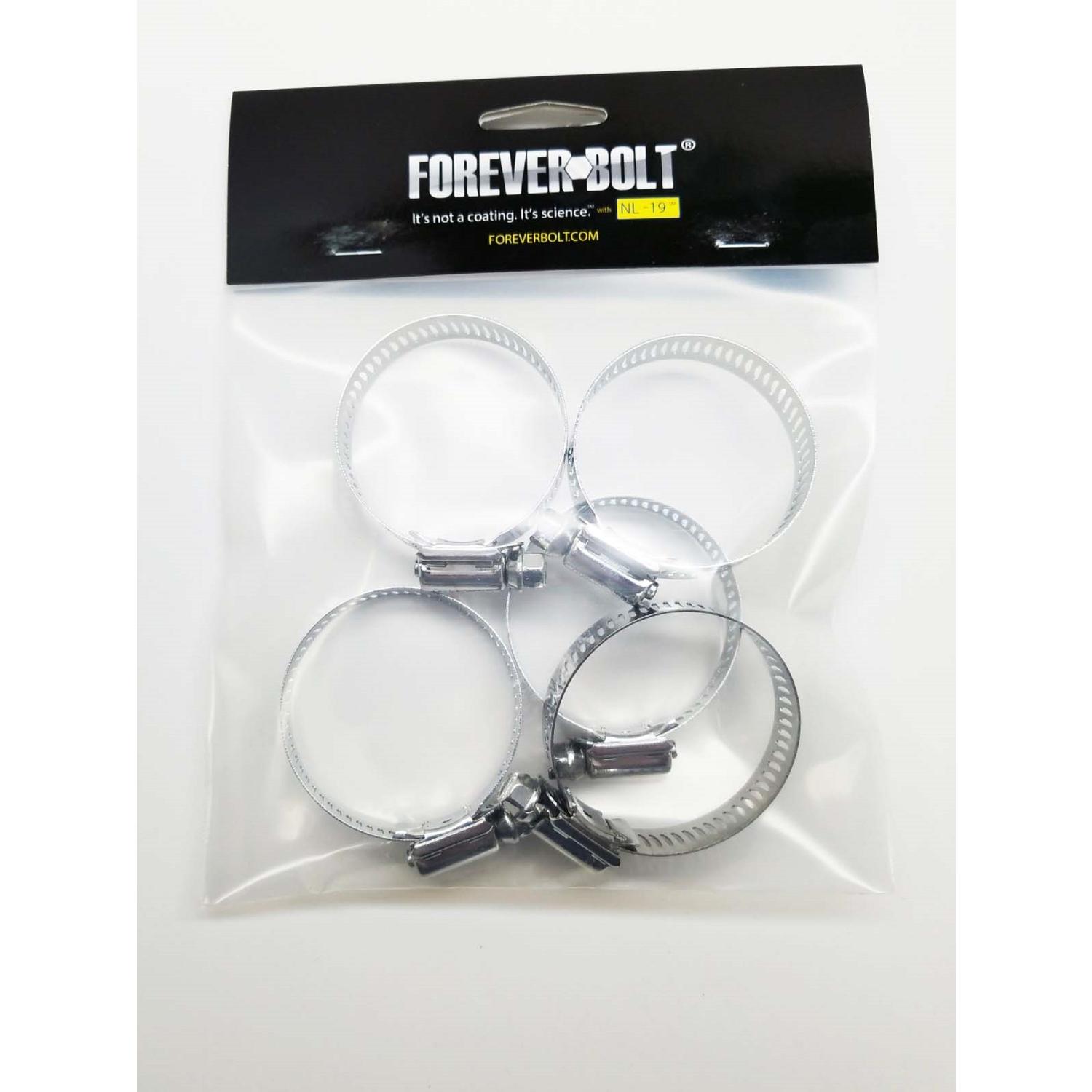 FOREVERBOLT 1-1/16 in to 2 in. SAE 24 Silver Hose Clamp Stainless Steel Band