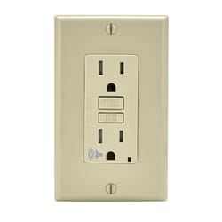 Leviton 15 amps 125 V Ivory Audible Outlet 5-15R 1 pk