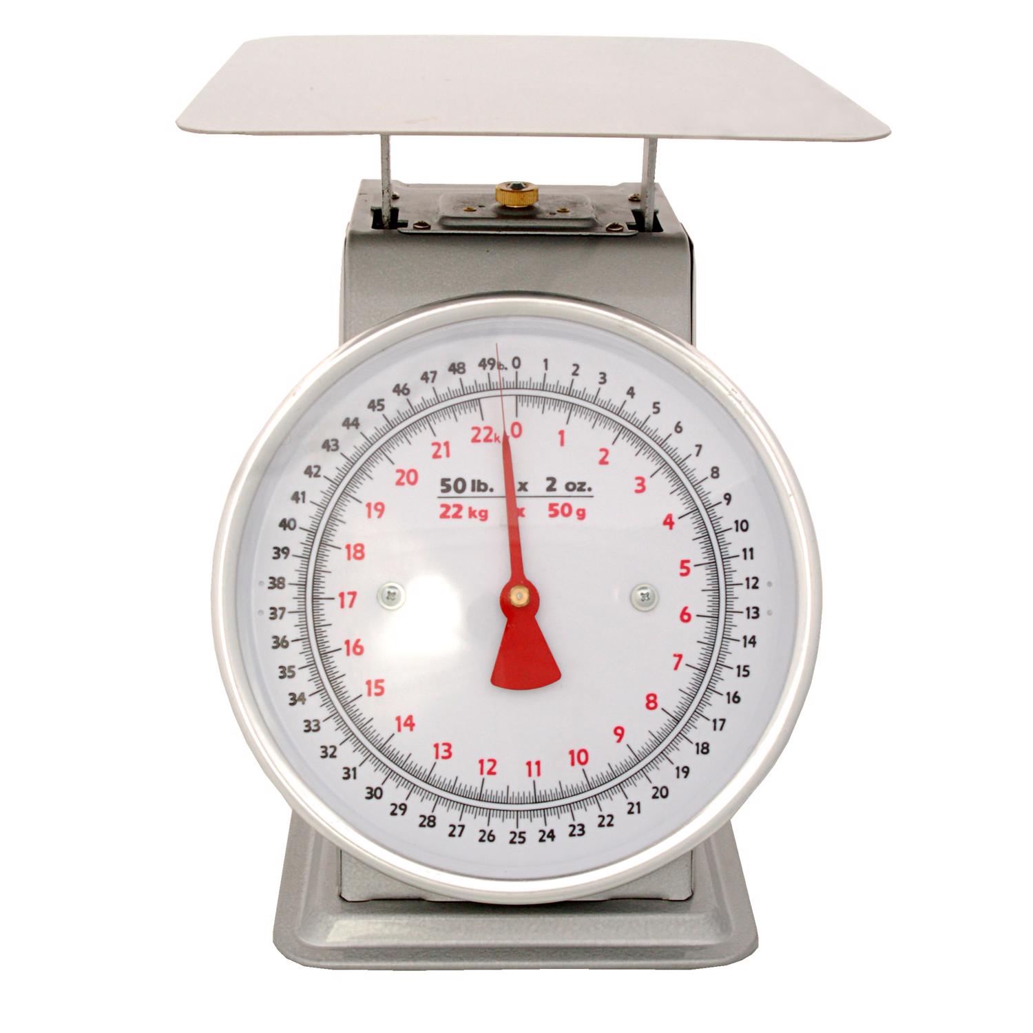 Zenport Silver/White Analog Food Scale 50 lb Sansujyuku sansujyuku.com
