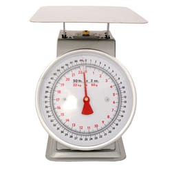 Zenport Silver/White Analog Food Scale 50 lb