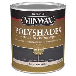 Minwax Polyshades Semi-Transparent Satin Aged Barrel Oil-Based Stain/Polyurethane Finish 1 qt