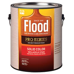 Flood Pro Series Solid Satin White Pastel Base Acrylic Wood Stain 1 gal