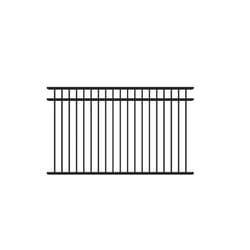 Fortress Building Products A2 4.5 ft. H X 8 ft. L Powder Coated Black Aluminum Fence Panel