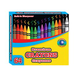 Bazic Products Premium Assorted Color Crayons 64 pk