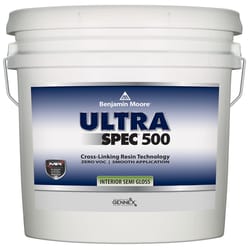 Benjamin Moore Ultra Spec 500 Semi-Gloss White Water-Based Wall and Trim Paint Interior 5 gal