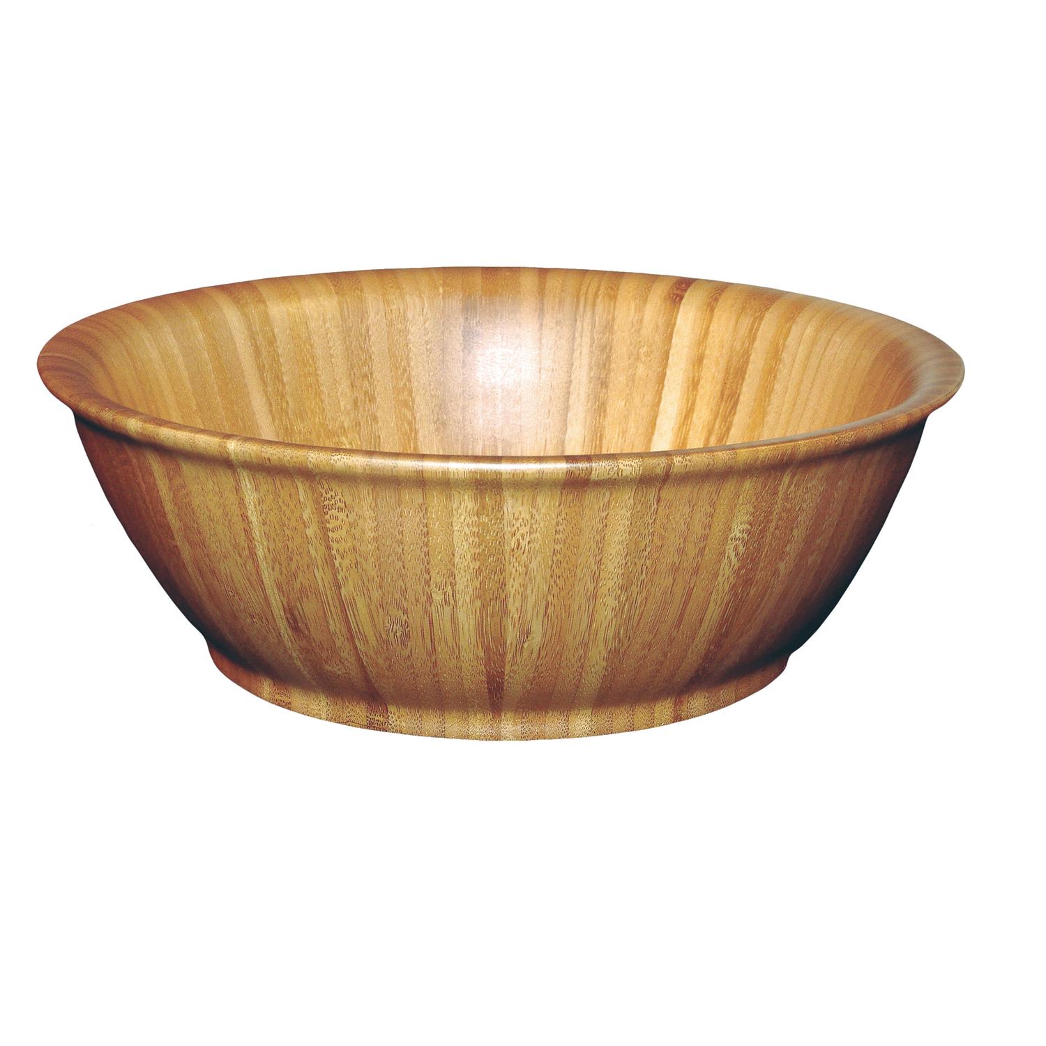 Totally Bamboo Brown Bamboo Flared Salad Salad Bowl 12 in. D 1 pc Sansujyuku sansujyuku.com