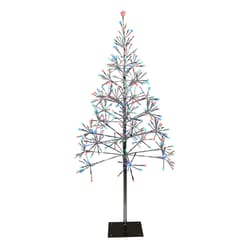 Holiday Bright Lights LED Multicolored Christmas Tree 42 in.