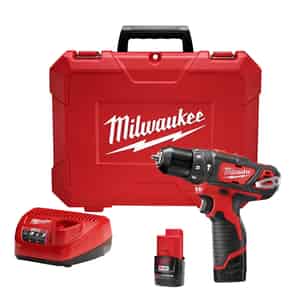 Milwaukee  M12  12 volt 3/8 in. Cordless Compact Hammer Drill/Driver  Kit 1500 rpm 2 speed 