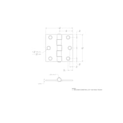 Ace 2-1/2 in. L Zinc-Plated Broad Hinge 2 pk