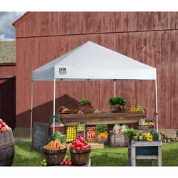 Quik Shade Polyester Peak Straight Leg Pop-Up Canopy 10 ft. H X 10 ft. W X 10 ft. L