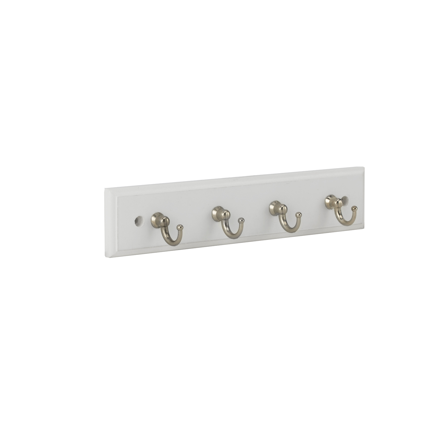 E.H. Tate & Co. 8.75 in. L Satin Nickel White Zinc Traditional Key Rack ...