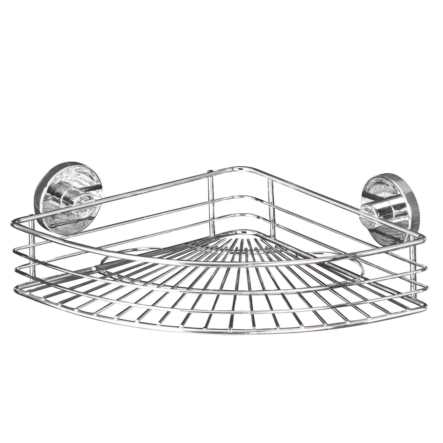 Home Zone 3-Tier Adjustable Shelves with Corner Shower Caddy, Chrome 
