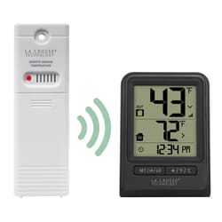 La Crosse La Crosse Technology 140 deg Wireless Thermometer 2.64 in. L X 1.38 in. W Black